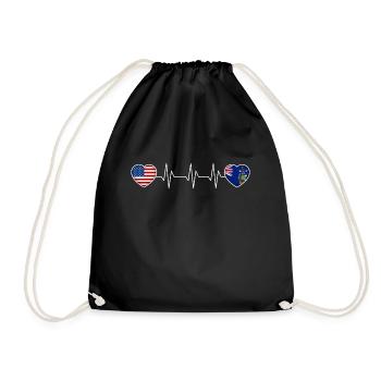 South Georgia and the South Sandwich Islands - Drawstring Bag - black - Front