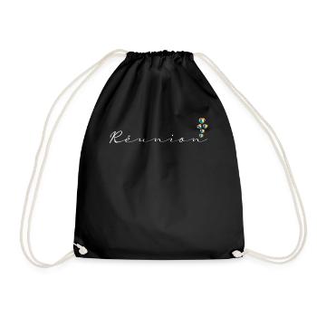 Réunion - Drawstring Bag - black - Front