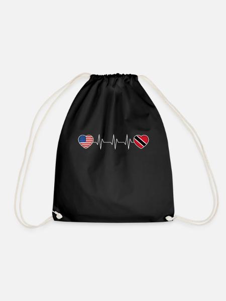 Trinidad and Tobago - Drawstring Bag - black