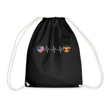 Uganda - Drawstring Bag - black - Front