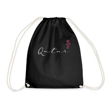 Qatar - Drawstring Bag - black - Front