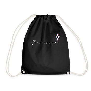 France - Drawstring Bag - black - Front