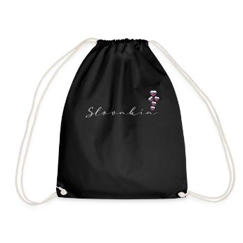 Slovakia - Drawstring Bag - black - Front