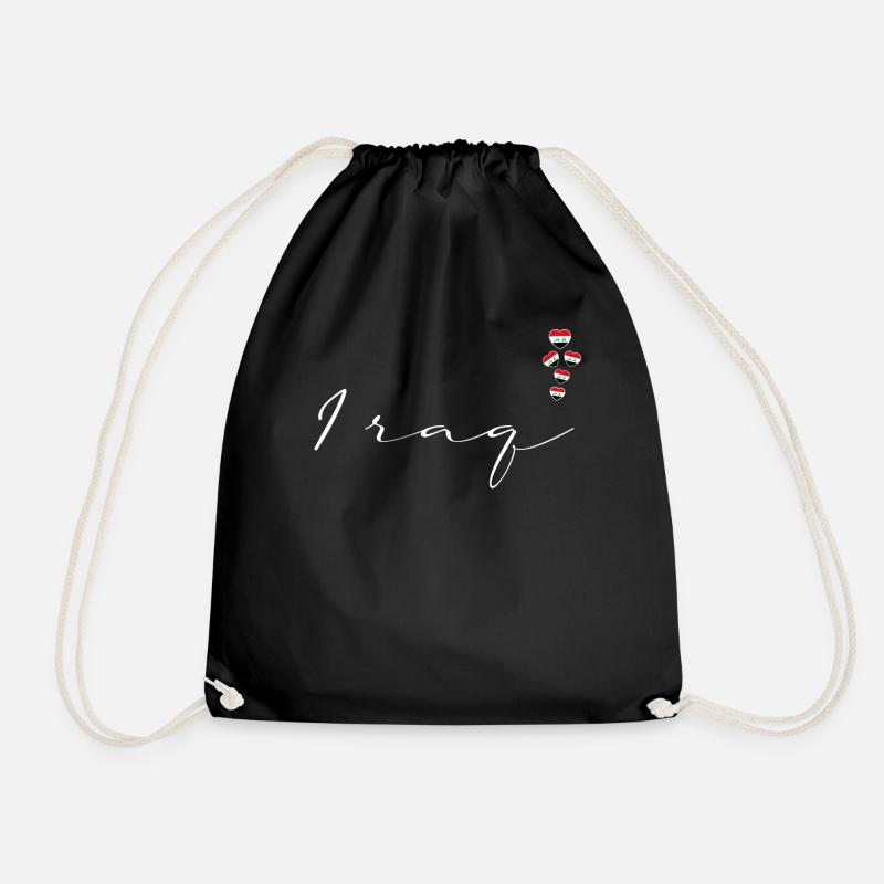 Iraq - Drawstring Bag - black