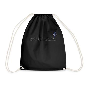 South Georgia and the South Sandwich Islands - Drawstring Bag - black - Front
