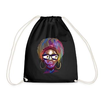 American Samoa - Drawstring Bag - black - Front