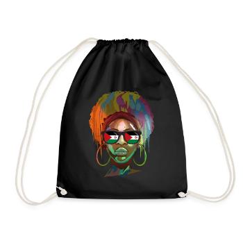 Western Sahara - Drawstring Bag - black - Front