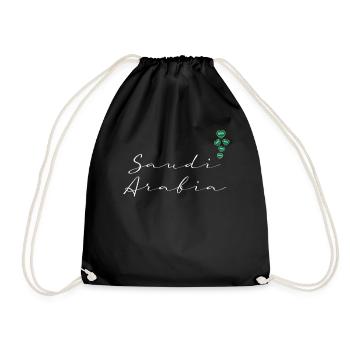 Saudi Arabia - Drawstring Bag - black - Front
