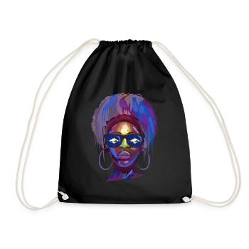 Sint Eustatius - Drawstring Bag - black - Front