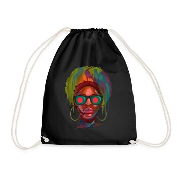 Bangladesh - Drawstring Bag - black - Front