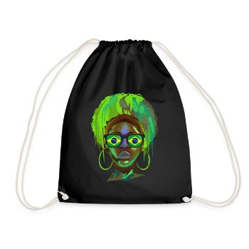 Brazil - Drawstring Bag - black - Front