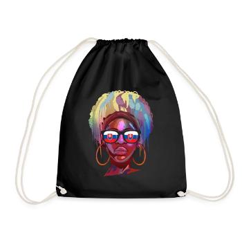 Slovakia - Drawstring Bag - black - Front