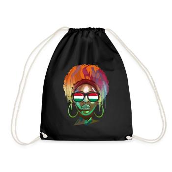 Hungary - Drawstring Bag - black - Front