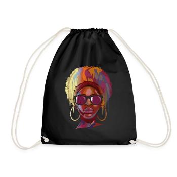 Qatar - Drawstring Bag - black - Front
