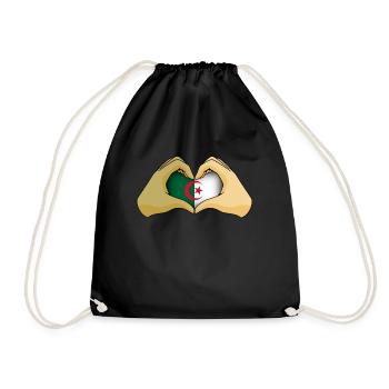 Algeria - Drawstring Bag - black - Front