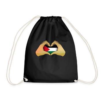 Palestine - Drawstring Bag - black - Front
