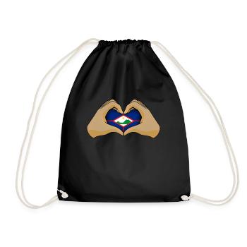 Sint Eustatius - Drawstring Bag - black - Front