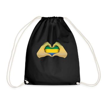 Gabon - Drawstring Bag - black - Front
