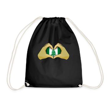 Norfolk Island - Drawstring Bag - black - Front