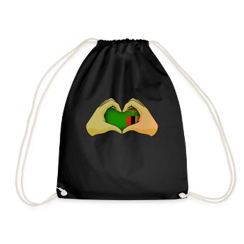 Zambia - Drawstring Bag - black - Front