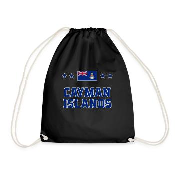Cayman Islands - Drawstring Bag - black - Front