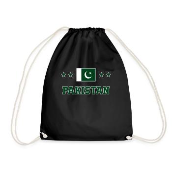 Pakistan - Drawstring Bag - black - Front