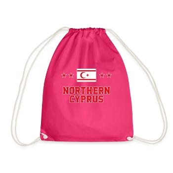 Northern Cyprus - Drawstring Bag - fuchsia - Front
