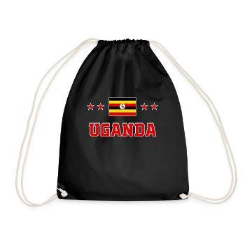Uganda - Drawstring Bag - black - Front
