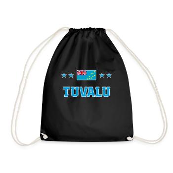 Tuvalu - Drawstring Bag - black - Front