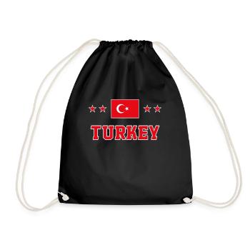 Türkei - Turnbeutel - Schwarz - Vorne