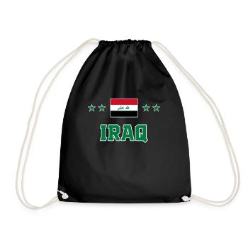 Irak - Turnbeutel - Schwarz - Vorne