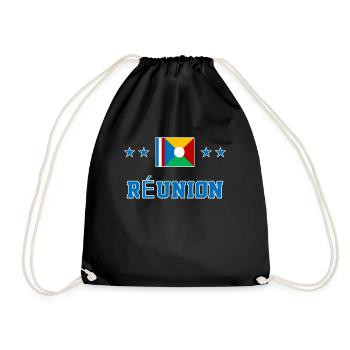 Réunion - Drawstring Bag - black - Front