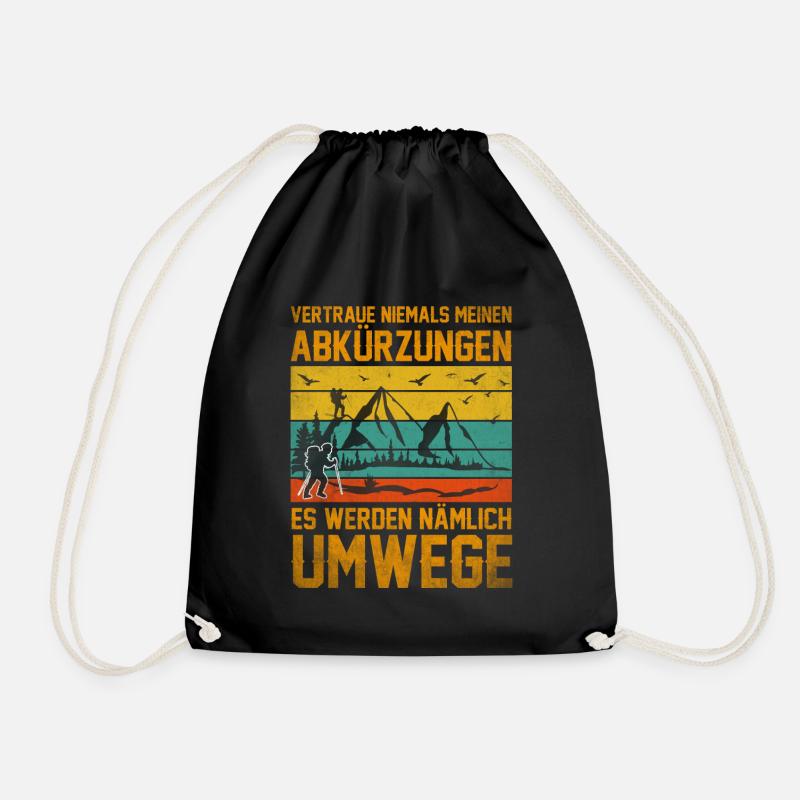 Wanderer Humor Wanderer Wandern Wanderausflug - Turnbeutel - Schwarz