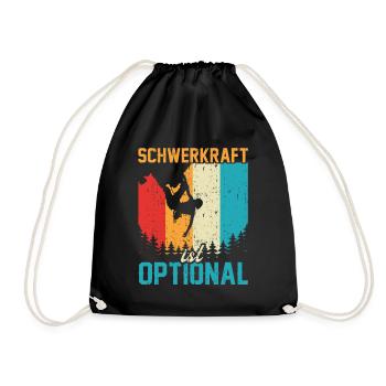 Bouldern Kletterhallen Klettern Humor Boulderer - Turnbeutel - Schwarz - Vorne