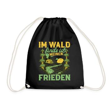 Naturliebhaber Förster Natur Waldliebhaber Wälder - Turnbeutel - Schwarz - Vorne