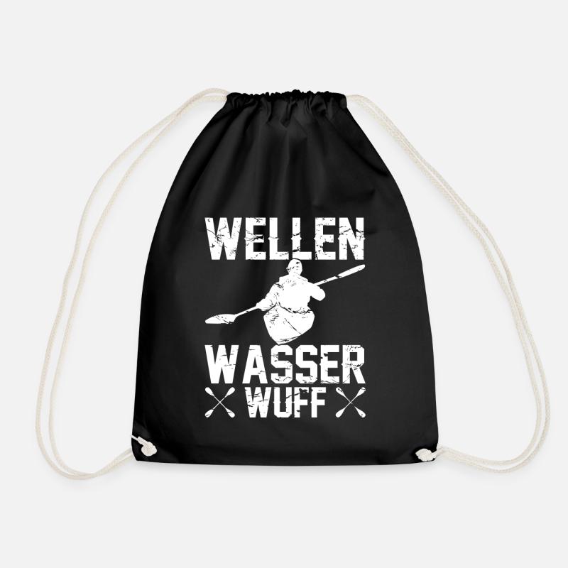 Kajak Paddeln Kajakfahrer Paddler Kajakfahrer - Turnbeutel - Schwarz