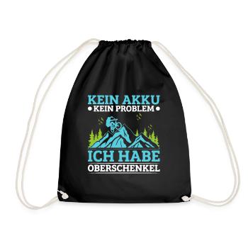 Fahrrad fahren Mountainbike Fahrradfahrer Radsport - Turnbeutel - Schwarz - Vorne