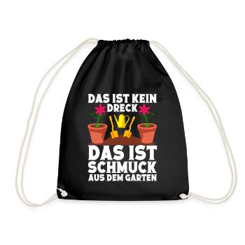 Blumen Gärtnerin Hobbygärtner Gartenarbeit - Turnbeutel - Schwarz - Vorne
