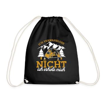Campingliebhaber Zelten Campingkocher Wohnmobil - Turnbeutel - Schwarz - Vorne