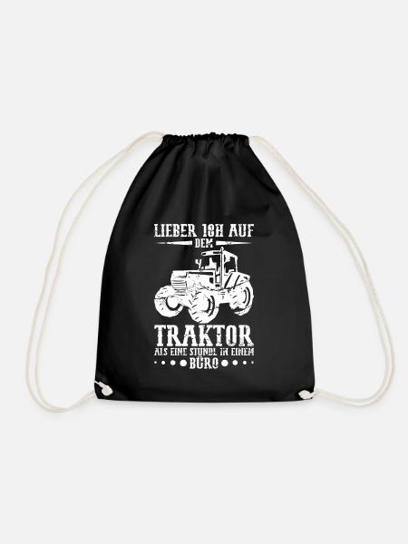Traktor fahrern Bauer Landwirt Traktorfahrer - Turnbeutel - Schwarz