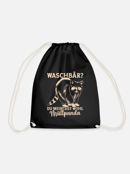 Waschbärenliebhaber Waschbär Spruch Waschbär - Turnbeutel - Schwarz