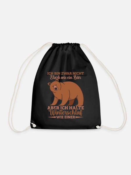 Bär Bärenfan Bär Spruch Bärenliebhaber - Turnbeutel - Schwarz