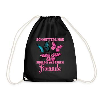 Schmetterlinge ration Schmetterlingsliebhaber - Turnbeutel - Schwarz - Vorne