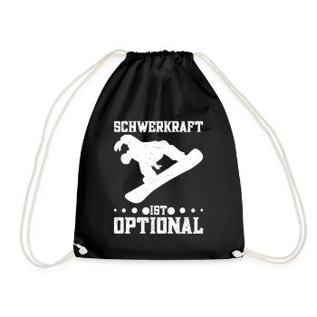 Snowboarden Skipiste Snowboarding Snowboardfahrer - Turnbeutel - Schwarz - Vorne