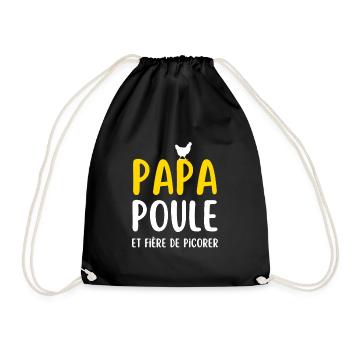 papa poule cadeau homme humour - Sac de sport léger - noir - Devant