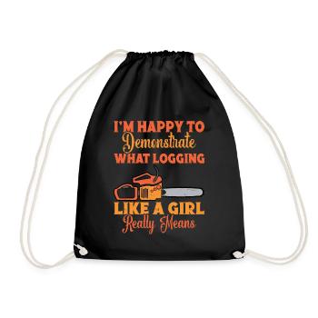 Lumberjack Arborists Equipment Holzha - Drawstring Bag - black - Front