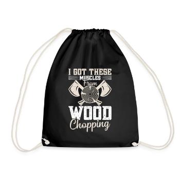 Bûcheron coupe le bois arboriste Équipement de bûcheron - Sac de sport léger - noir - Devant