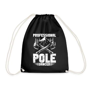 Throwing Cord Set Wood Chopping Lumberjack Lumberjack - Drawstring Bag - black - Front
