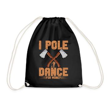 Bûcheron arboriste tronçonneuse bois coupe du bois - Sac de sport léger - noir - Devant