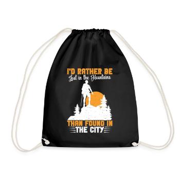 Mountaineering Dog Hiking Accessories Mountain Dog Lovers - Drawstring Bag - black - Front